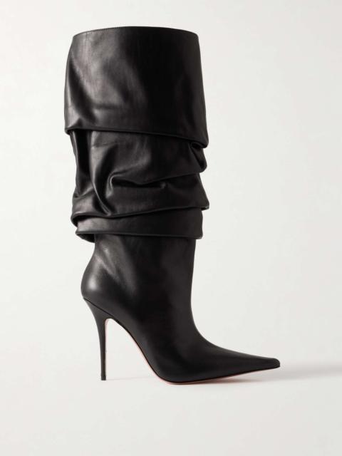 Anok gathered leather knee boots