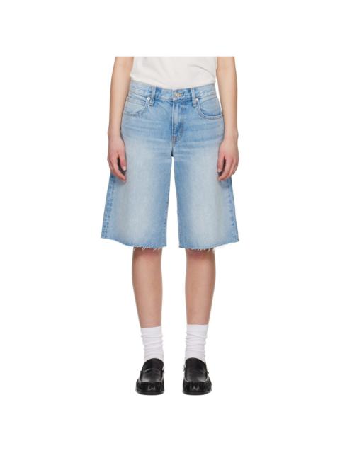 Blue Mica Denim Shorts