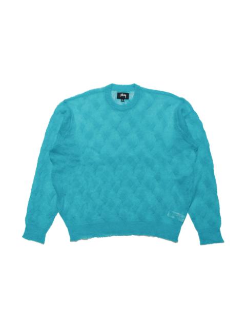 Stüssy Loose Knit Cross Cable Cyan