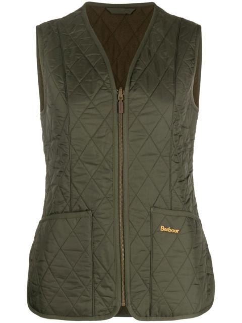 quilted V-neck gilet