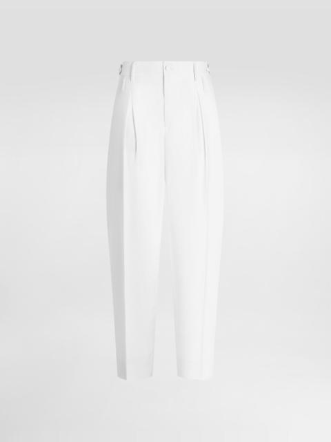 Wool faille trousers