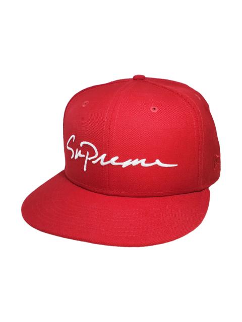 Supreme Classic Script New Era Cap Red