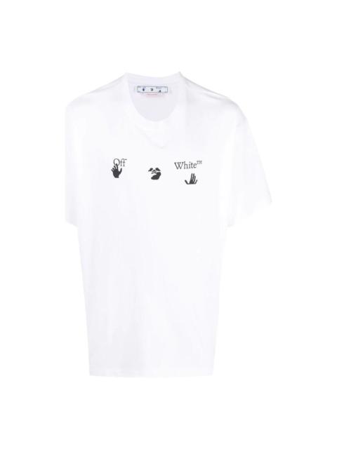 Off-White SS22 Logo Printing Short Sleeve Loose Fit White T-Shirt OMAA038C99JER0070110