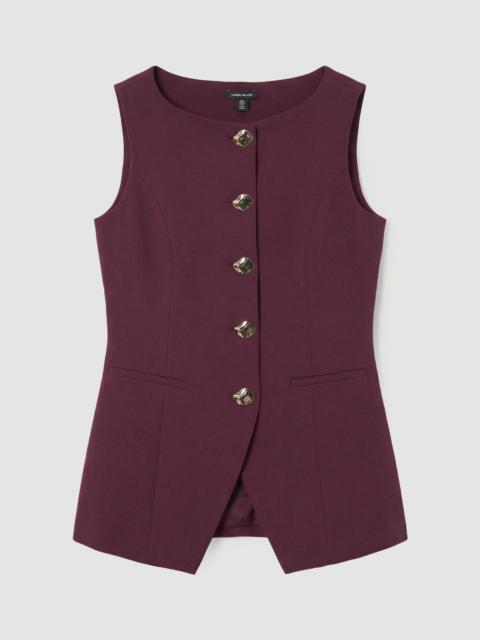 Compact Essential Button Detail Waistcoat
