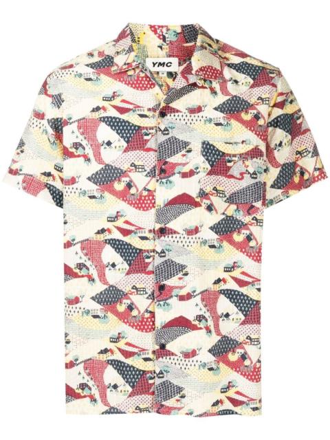 graphic-print short-sleeve shirt