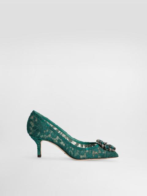 Pump in Taormina lace with crystals