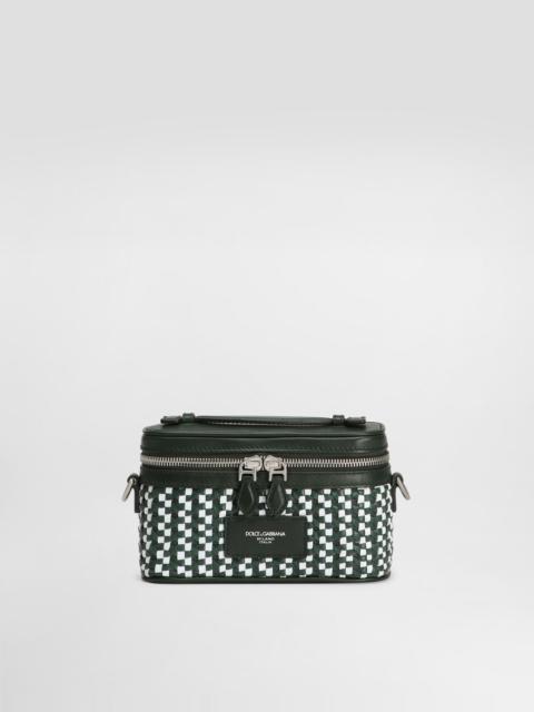 Atene crossbody minibag with woven leather