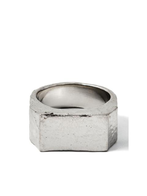 geometric signet ring