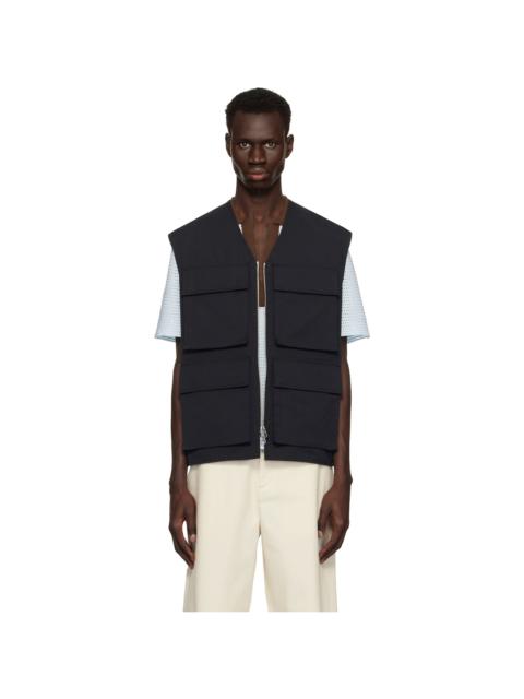 Black Bellows Pocket Vest