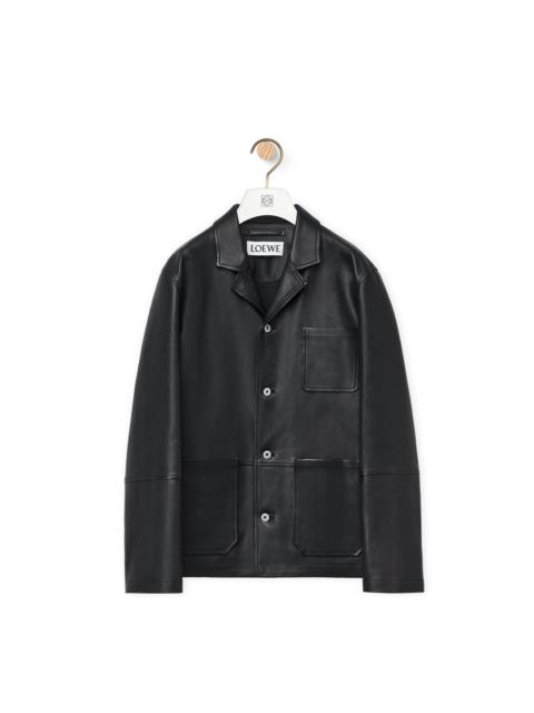 Workwear jacket in nappa lambskin