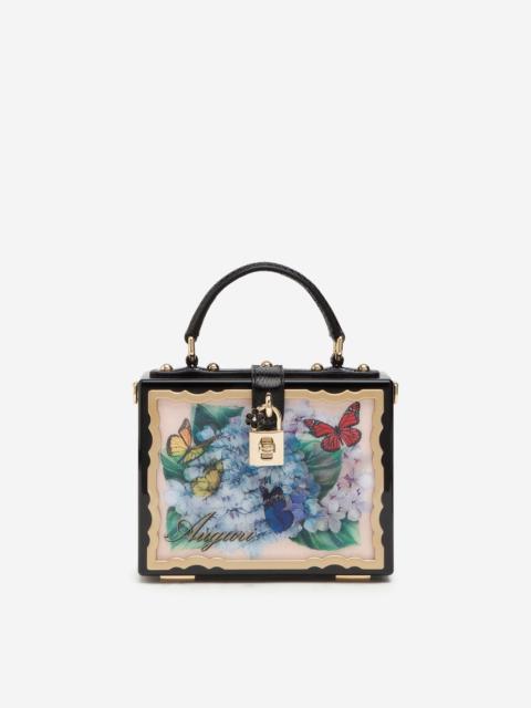 Postcard Dolce Box bag in lacquered wood