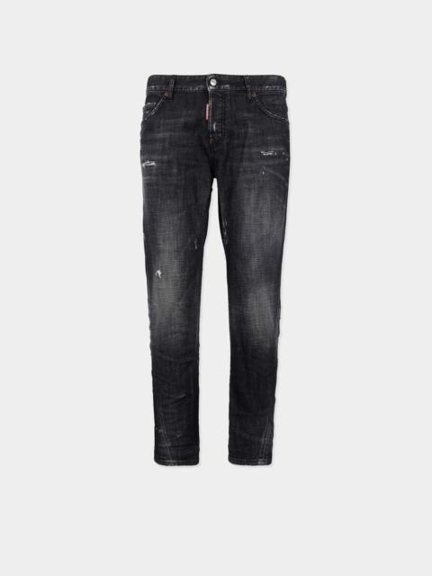 BLACK FOG WASH SLIM TWIST JEANS