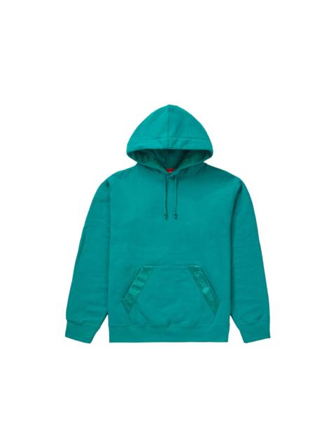 Supreme Tonal Webbing Hooded Sweatshirt Dark Aqua