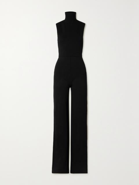 Gijon Open-back Knitted Turtleneck Jumpsuit