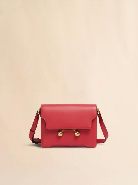 RED LEATHER TRUNKAROO MEDIUM SHOULDER BAG