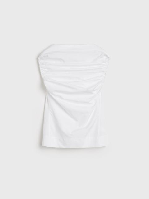 Gathered top white