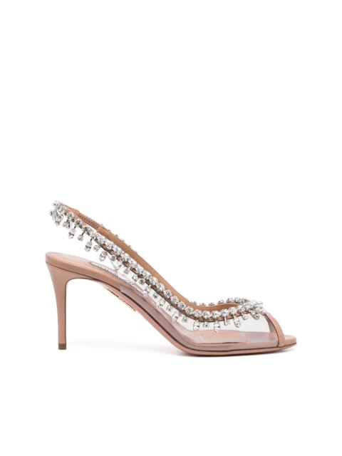 Temptation Crystal 75mm slingback pumps