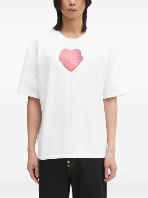 heart-balloon print T-shirt