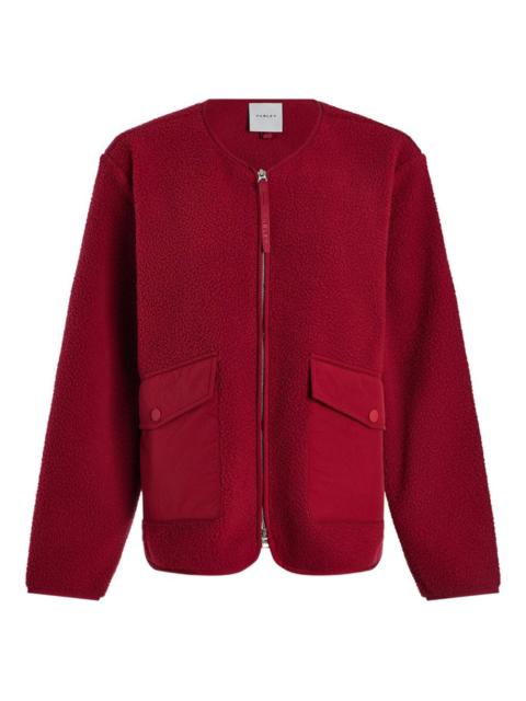 Marina collarless fleece jacket