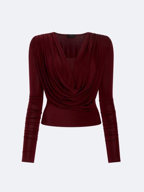 Jersey Cowl Neck Bandeau Top