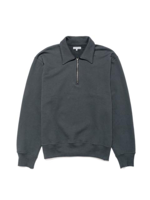 Cotton Wool Quarter Zip Sweatshirt Faded Black