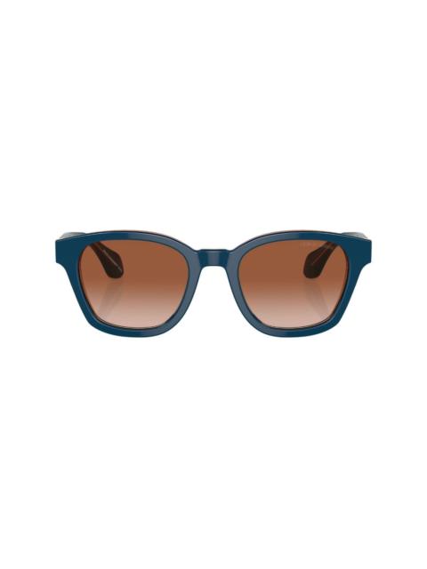 logo-print oversize-frame sunglasses