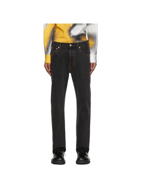 Gray Raw Denim Jeans