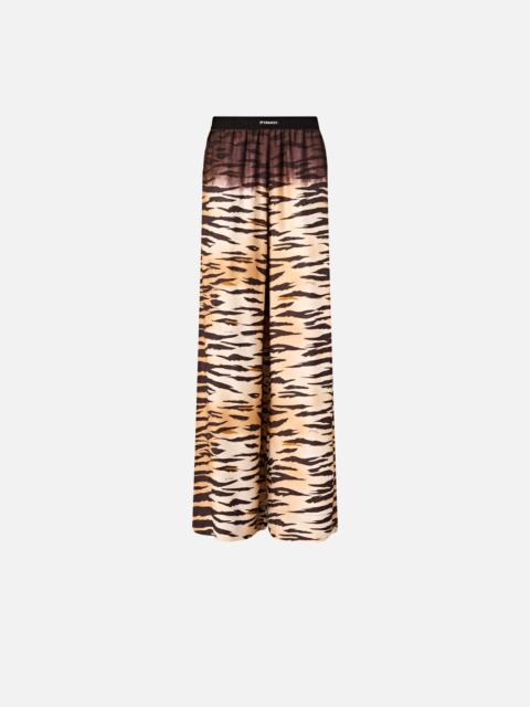 FLUID TROUSERS WITH TIGER PRINT