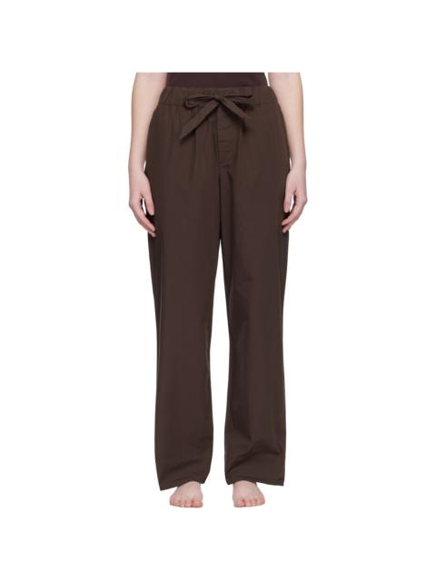 Brown Poplin Pyjama Pants