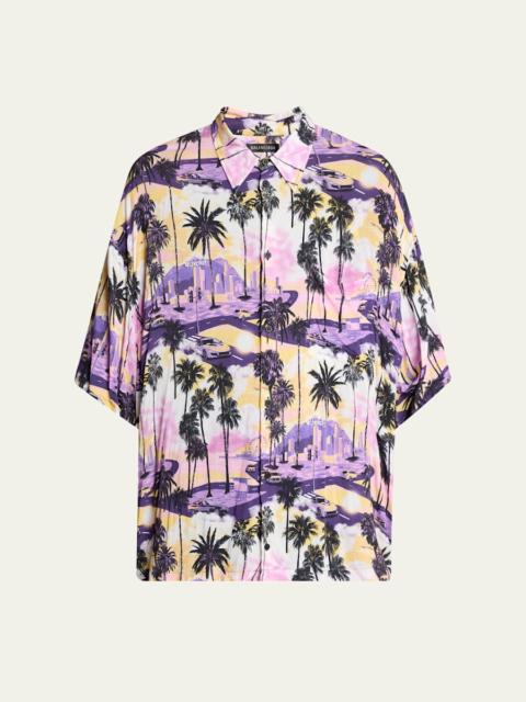 Men's Viscose Hawaiian Camp Shirt