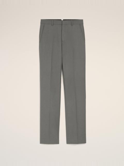 GREY WOOL STRAIGHT TROUSERS