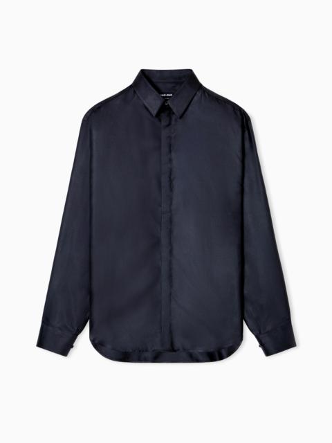 REGULAR-FIT SHIRT IN SILK TWILL