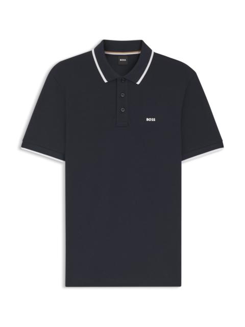COTTON-PIQUÉ POLO SHIRT WITH CONTRAST TIPPING