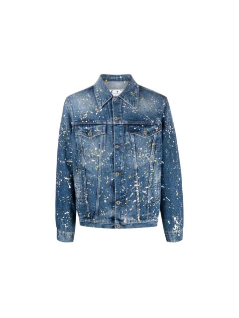 OFF-WHITE Paint Splatter Skate Fit Jacket Blue