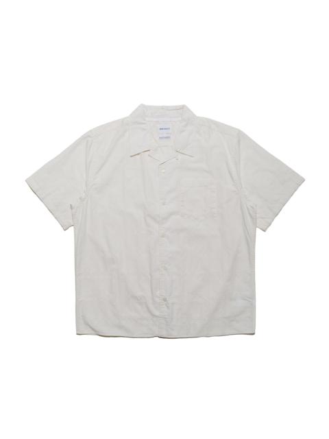 Carsten Relaxed Dobby Check Shirt Ecru