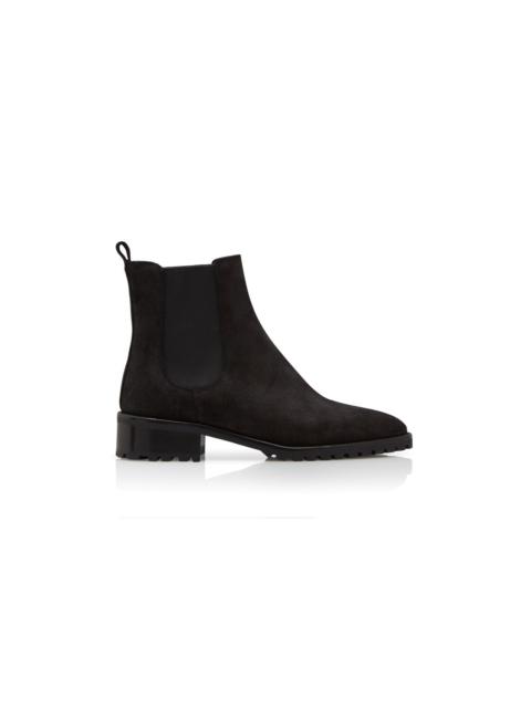 Black Suede Chelsea Boots