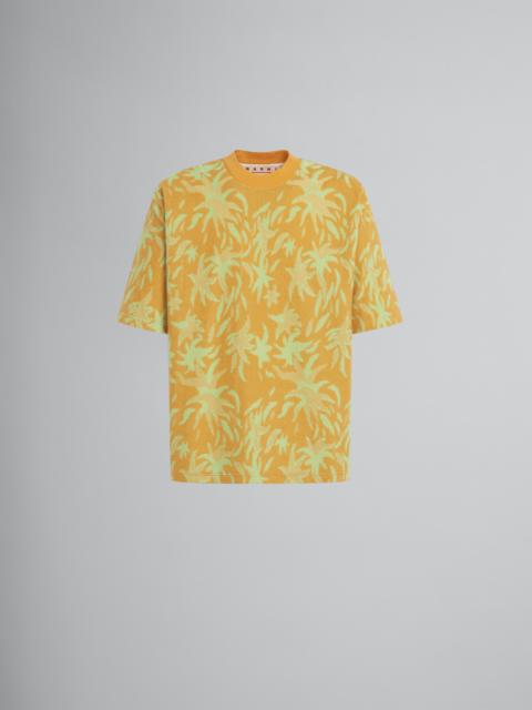 MARNI X NO VACANCY INN - ORANGE JACQUARD SPONGE FABRIC T-SHIRT