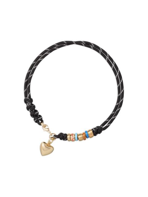 Happy Cord heart necklace