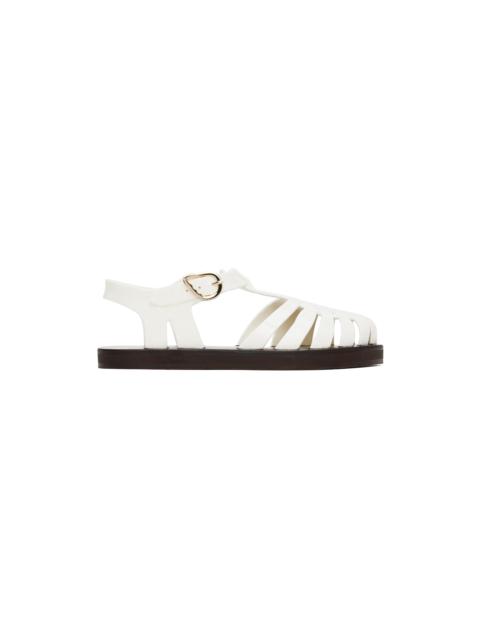 White Homeria Jelly Sandals
