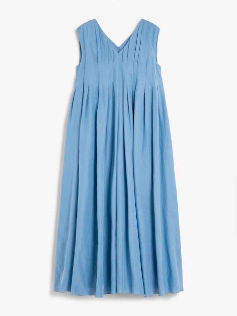 PIEGA Pleated cotton and ramie dress