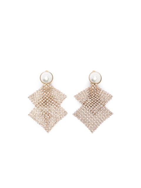Frizz embellished clip-on earrings