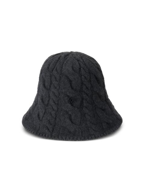 logo-plaque cashmere beanie