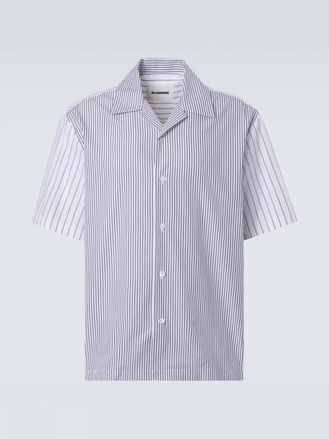 Striped cotton bowling shirt