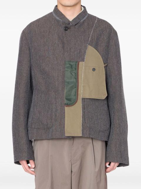 herringbone panelled jacket