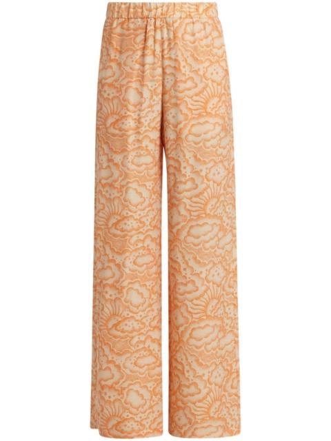 silk wide-leg trousers