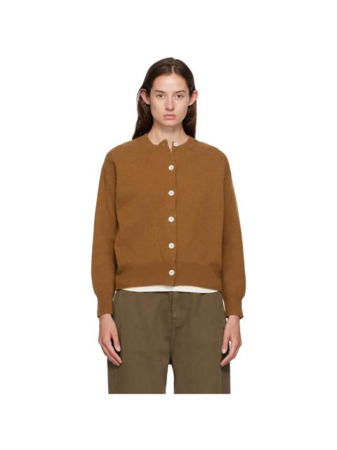 Brown Ada Crewneck Cardigan