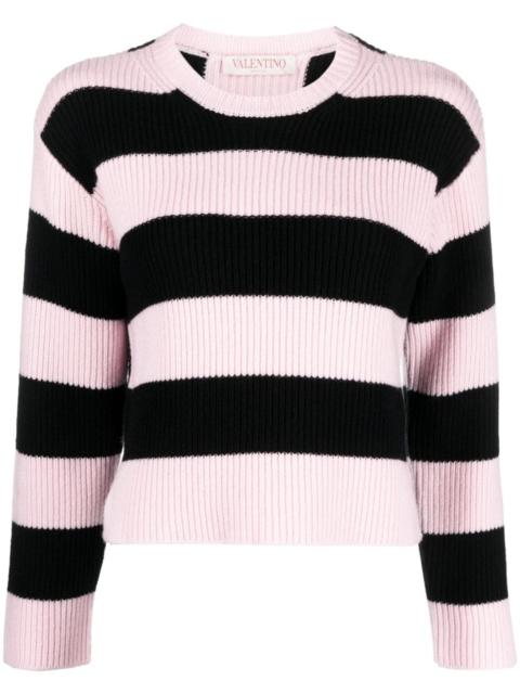 striped virgin wool jumper