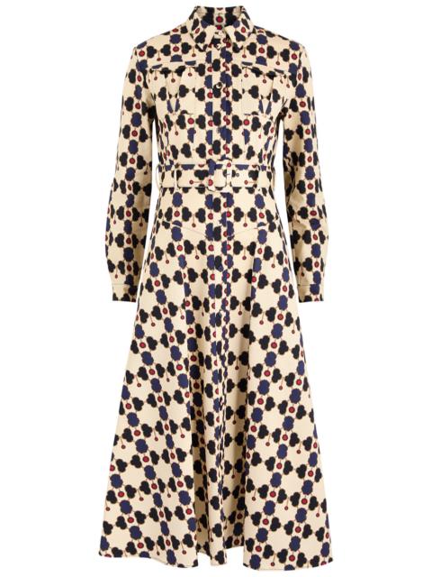 Borgo DE Nor Briele Printed Stretch-cotton Midi Dress