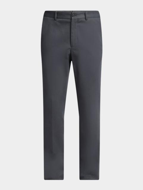 Men's Cotton and Cashmere Slim Flat-Front Trousers