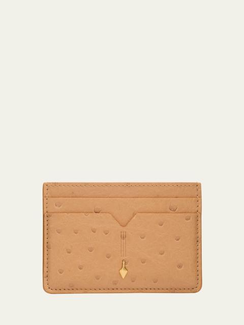 Men's Theodore Ostrich Card Case